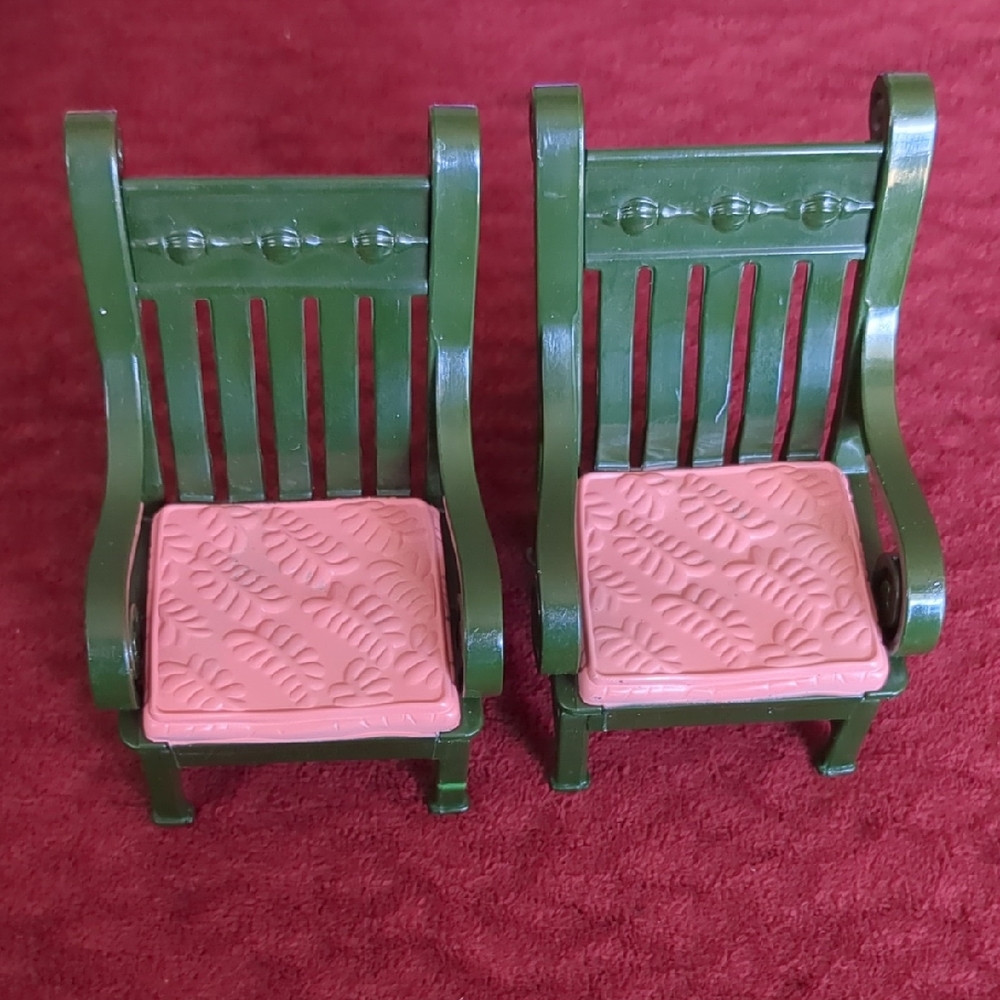 Fisher-Price Green and Pink Accent Chairs